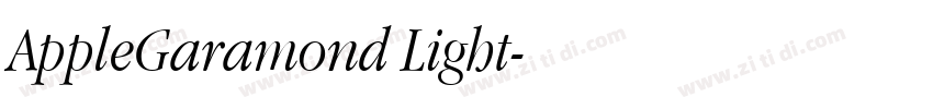 AppleGaramond Light字体转换